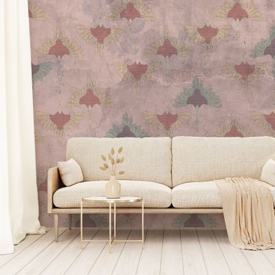 Tapet cu motive florale delicate, perfect pentru a crea o atmosferă calmă și relaxantă.