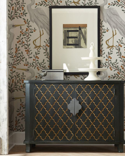 Tapet Bird story cu design delicat de pasari si crengute