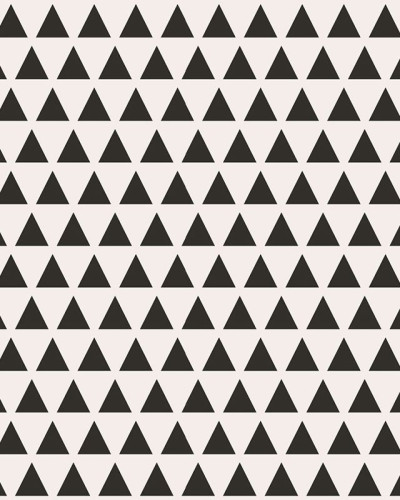 Tapet cu triunghiuri negre pe fond alb, design modern și minimalist