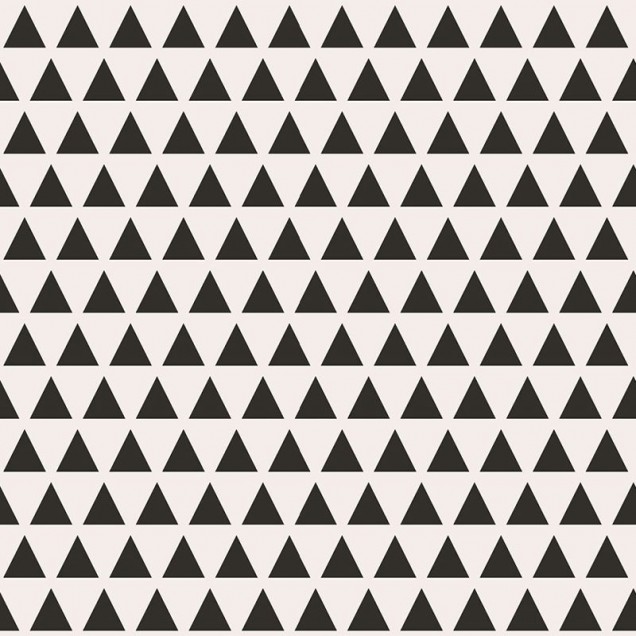 Tapet cu triunghiuri negre pe fond alb, design modern și minimalist