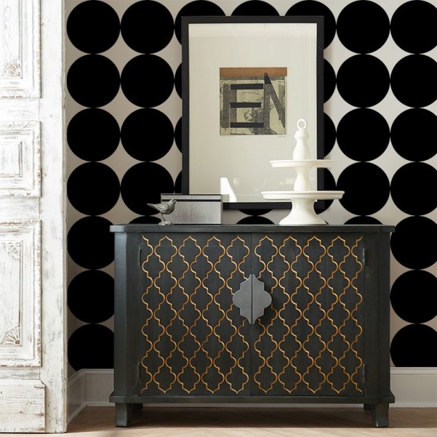Tapet cu puncte negre - Black dots