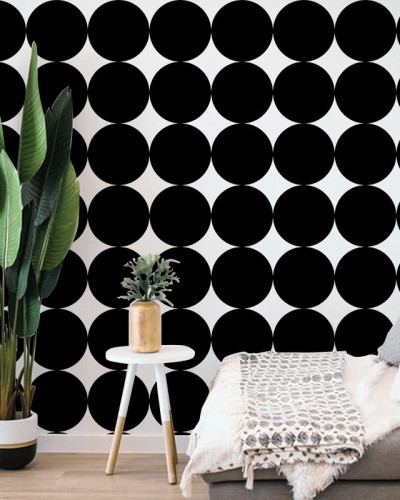 Tapet cu puncte negre - Black dots