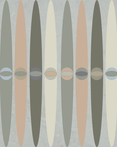 Tapet modern cu design geometric, tapet retro
