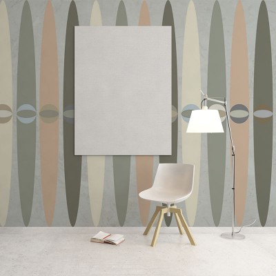 Tapet modern cu design geometric, tapet retro
