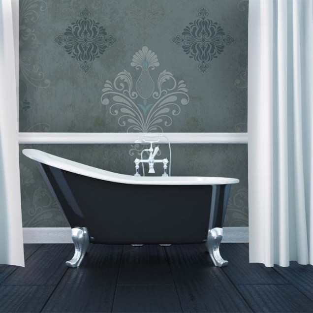 Tapet modern cu design elegant și sofisticat, nuanțe de verde și gri