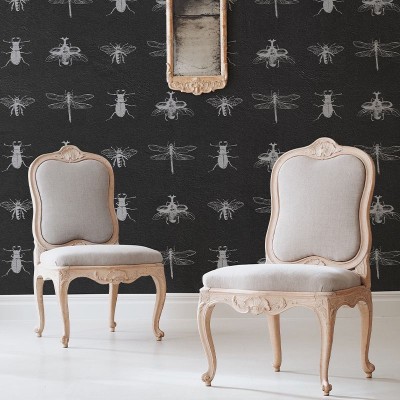Tapet cu gândaci și libelule, design modern și elegant, perfect pentru dormitor, sufragerie sau bucătărie.