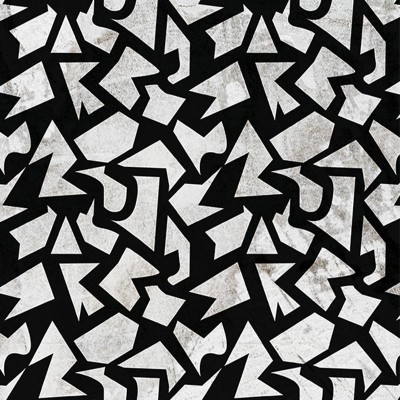 Tapet geometric grunge cu design abstract în gri și negru