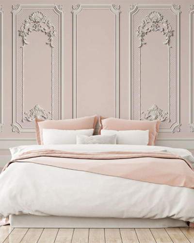 Tapet cu design clasic Rose Stucco, cu o textură fină și un finisaj mat, perfect pentru a crea un ambient sofisticat.