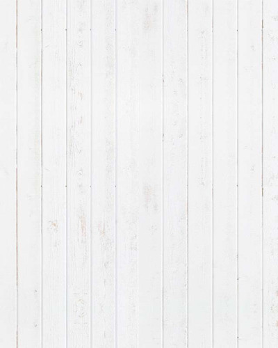 Tapet The White Cottage cu aspect lemn alb, perfect pentru dormitor