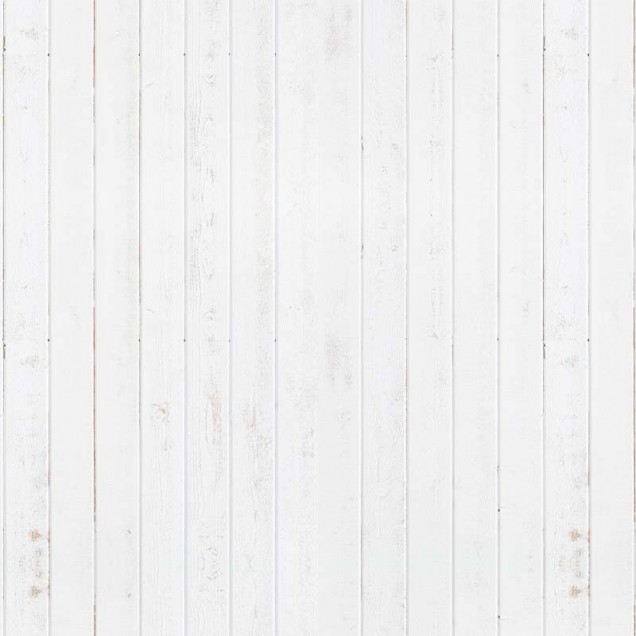 Tapet The White Cottage cu aspect lemn alb, perfect pentru dormitor