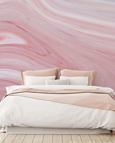 Tapet cu design abstract in nuante delicate de roz.