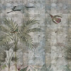 Tapet Birds and grunge, personalizat, VLAdiLA