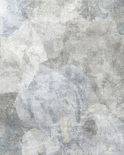 Tapet Grunge abstract cu flori estompate, perfect pentru decorarea dormitorului.