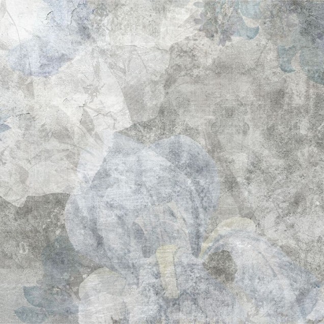 Tapet Grunge abstract cu flori estompate, perfect pentru decorarea dormitorului.