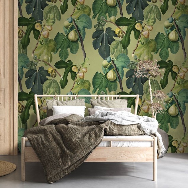 Tapet cu frunze și smochine, design elegant, VLAdiLA