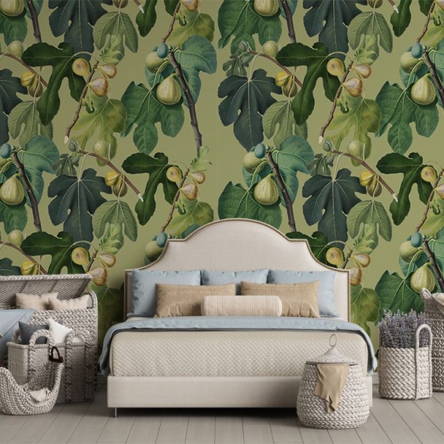Tapet cu frunze și smochine, design elegant, VLAdiLA