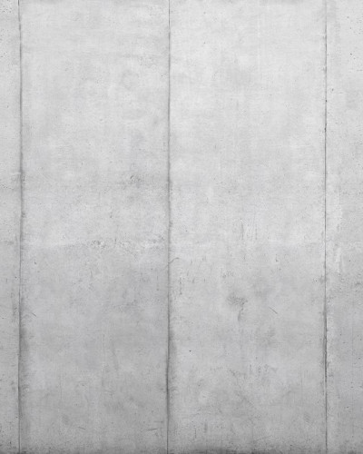 Tapet cu blocuri de beton, design modern și minimalist, cu o canapea gri în prim plan.