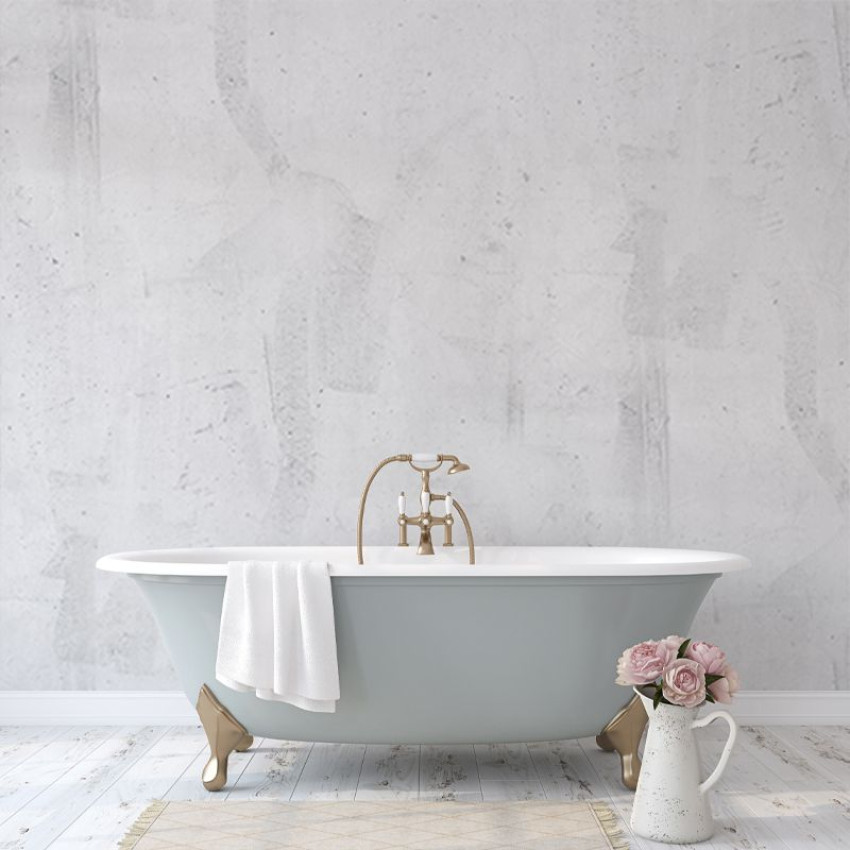 Tapet modern cu design minimalist, imitând textura betonului. Perfect pentru o baie, living sau dormitor.
