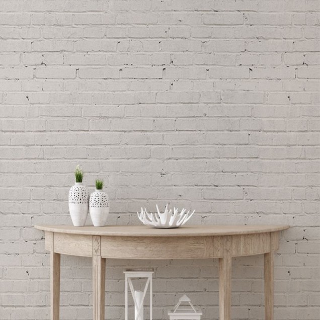 Tapet cu aspect de cărămidă albă, White Bricks