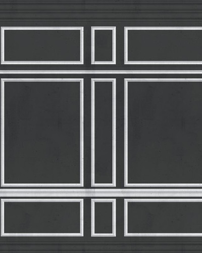 Tapet Dark Stucco, cu design modern de perete cu panouri, perfect pentru living, dormitor sau hol.