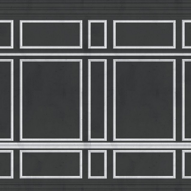 Tapet Dark Stucco, cu design modern de perete cu panouri, perfect pentru living, dormitor sau hol.