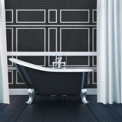 Tapet Dark Stucco, cu design modern de perete cu panouri, perfect pentru living, dormitor sau hol.
