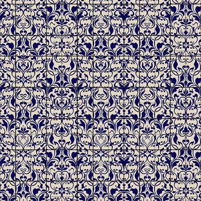 Tapet cu design floral delicat în nuanțe de albastru, perfect pentru a crea un spațiu relaxant și elegant.