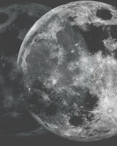 Tapet Celestial Goddess, o tapetă cu luna care arată realist, perfectă pentru dormitor.