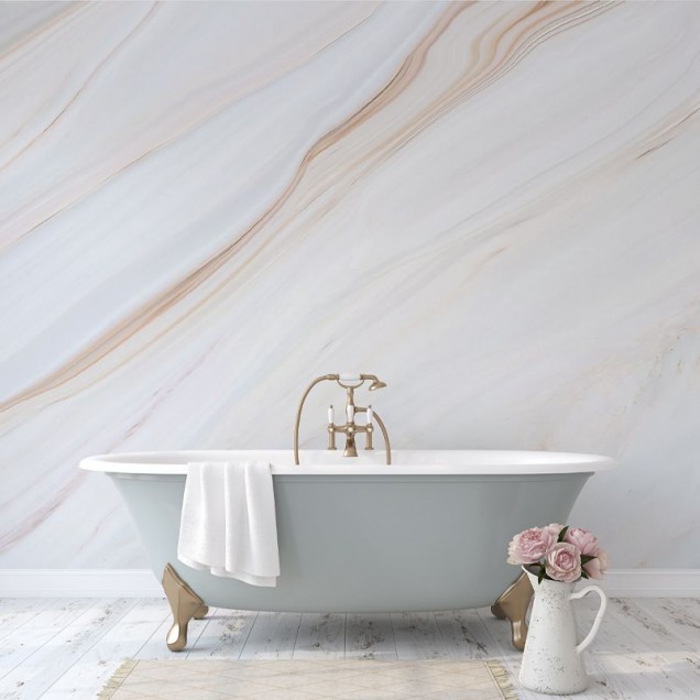 Tapet cu aspect de marmură Cappuccino Marble