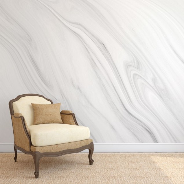 Tapet cu marmură albă, elegant și modern, perfect pentru a crea o atmosferă sofisticată în orice cameră.