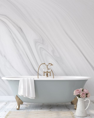 Tapet cu marmură albă, elegant și modern, perfect pentru a crea o atmosferă sofisticată în orice cameră.