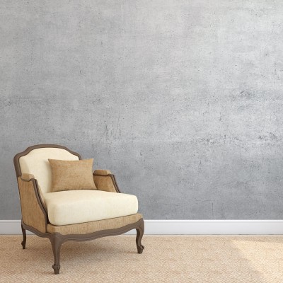 Tapet cu design de ciment, cu o textura grosieră, pentru un aspect industrial chic.