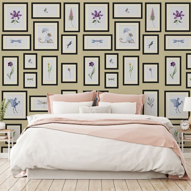 Tapet Framed Nature, design cu imagini din natură încadrate