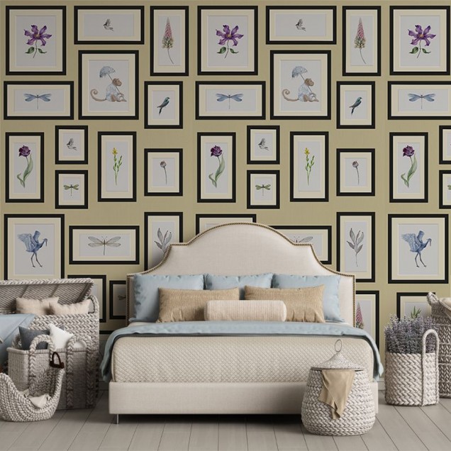 Tapet Framed Nature, design cu imagini din natură încadrate