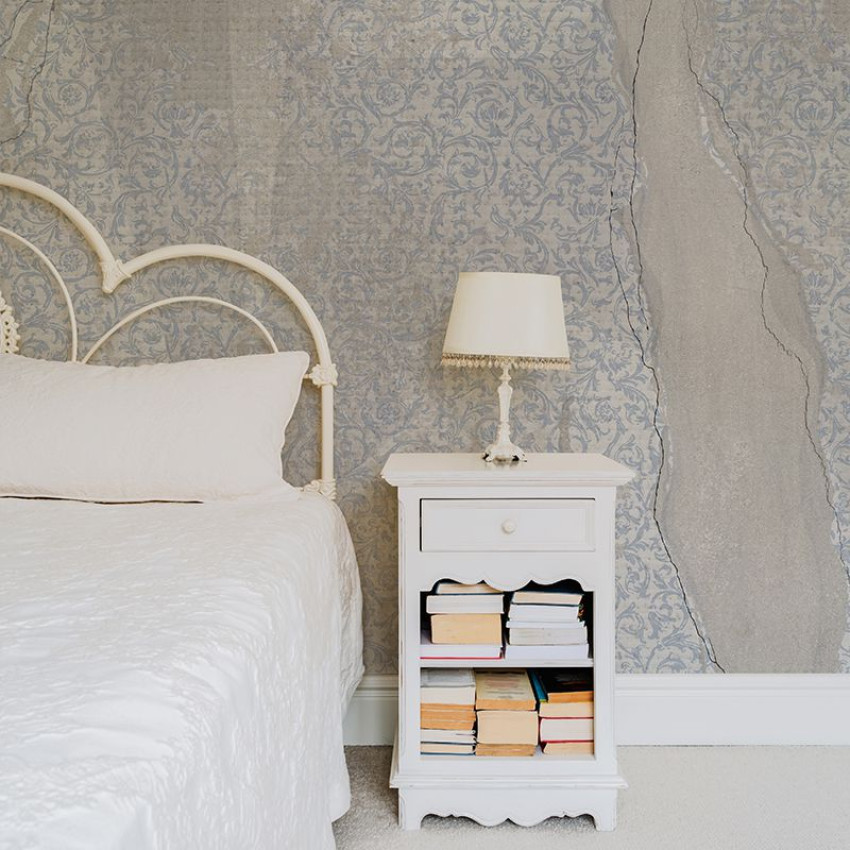 Tapet Nomadic wall blue, un tapet modern și elegant cu design inspirat din stilul vintage