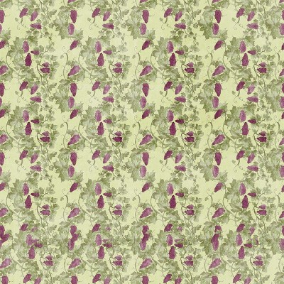 Tapet Vrancea, cu design clasic floral, inspirat din natură, cu frunze verzi și ciorchini de struguri roșii.