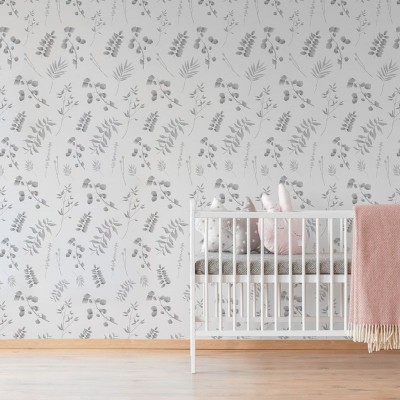 Tapet cu design minimalist, Forest fragments gray