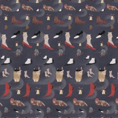 Tapet Le MaÎtre Chat dark blue, personalizat, VLAdiLA