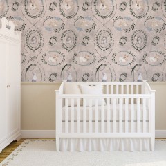 Tapet Hare medallion ivory, personalizat, VLAdiLA