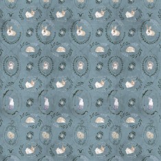 Tapet Hare medallion blue, personalizat, VLAdiLA