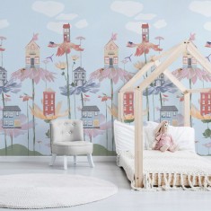 Tapet Flower houses, personalizat, VLAdiLA