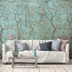 Peacock Chinoiserie in Turquoise, personalizat, VLAdiLA