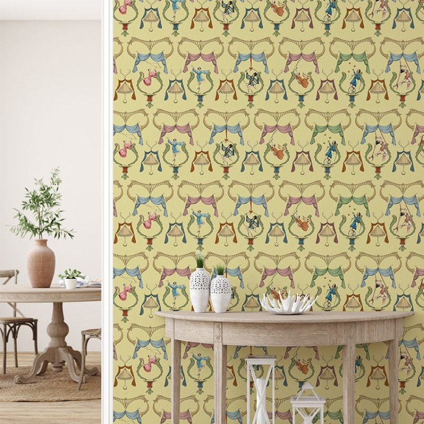 Tapet Pagliacci albastru închis cu design unic