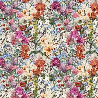 Tapet Primavera flowers (cream) cu flori delicate și vibrante, perfect pentru a adăuga o notă de eleganță și rafinament în casa dumneavoastră.