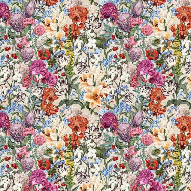 Tapet Primavera flowers (cream) cu flori delicate și vibrante, perfect pentru a adăuga o notă de eleganță și rafinament în casa dumneavoastră.