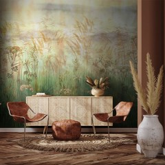 Tapet Bright Greenery Sunset, personalizat, VLAdiLA