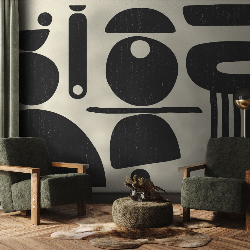 Fototapet cu design abstract in acuarele roșii
