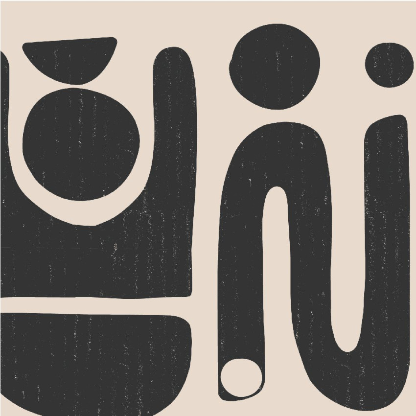 Tapet personalizat cu design abstract roșu într-un interior modern