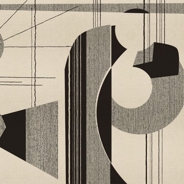 Tapet geometric cu design abstract și forme geometrice în culori neutre.