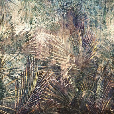 Tapet cu frunze tropicale abstracte Halcyon Plenty Underwater